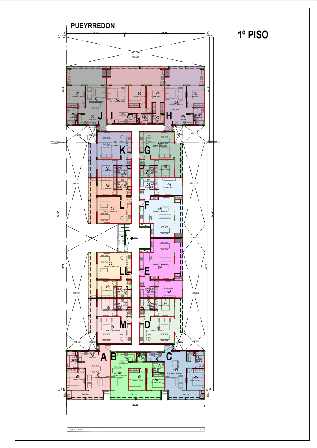Plano original de Piso 1